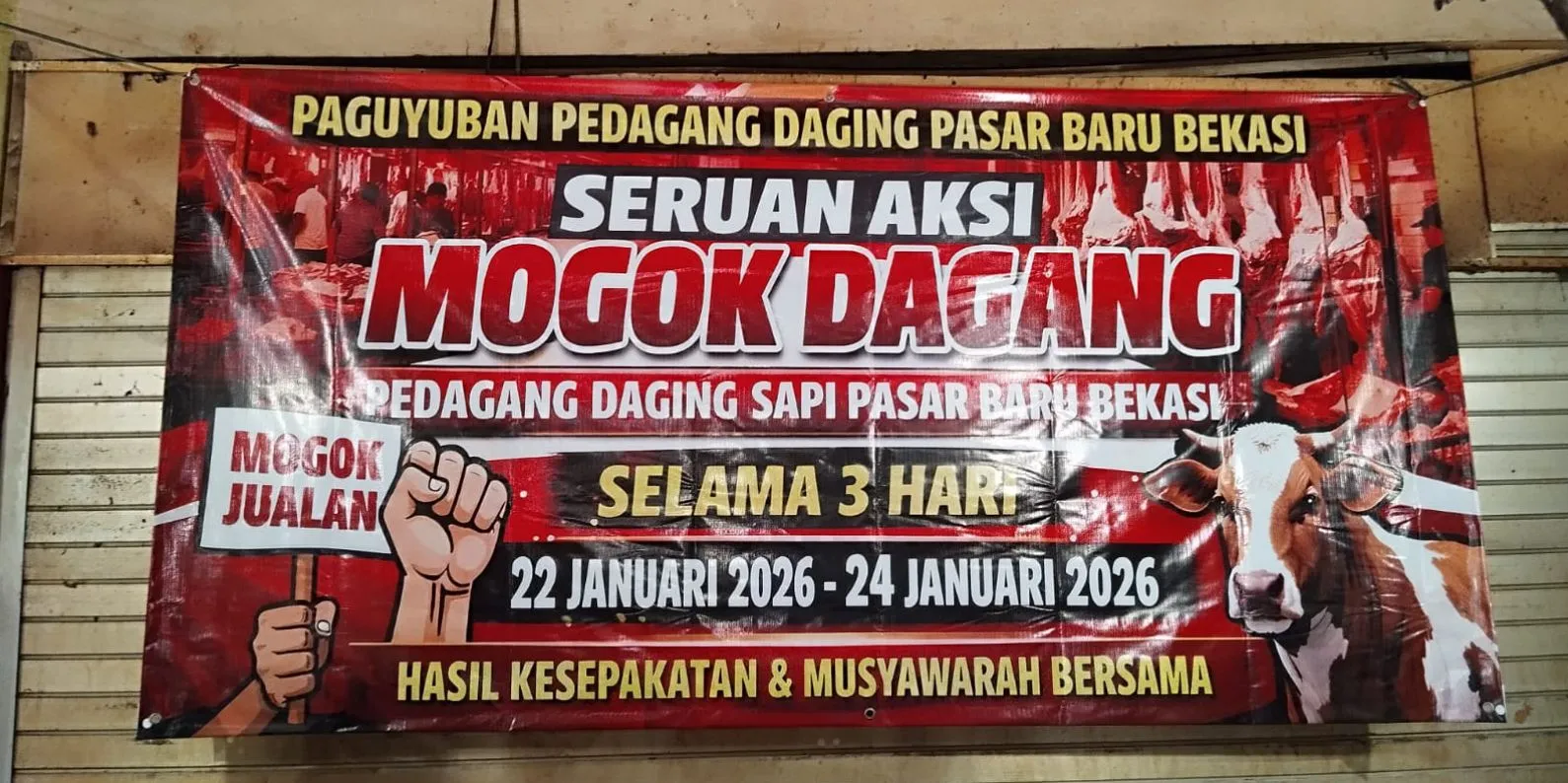Pedagang Daging Sapi di Bekasi Mogok Jualan, Pemkot Langsung Teruskan Keluhan ke Pemerintah Pusat