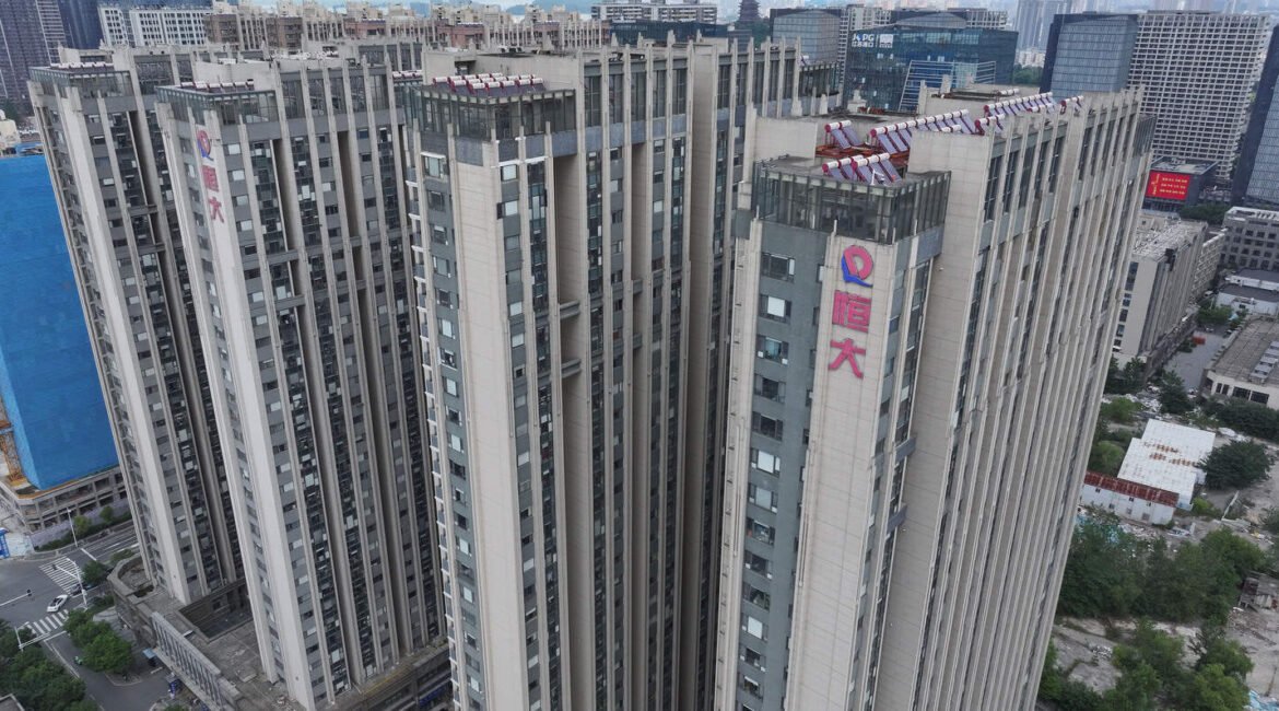 An Evergrande real estate community in Nanjing Jiangsu Province China